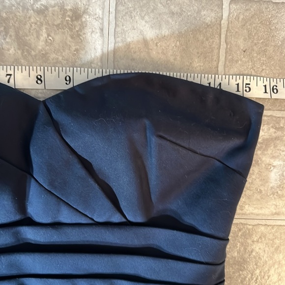 J Crew Raquel 🆕 Sleeveless Party Bridesmaid Dress Navy Blue open shoulders sz.0 - Picture 9 of 16